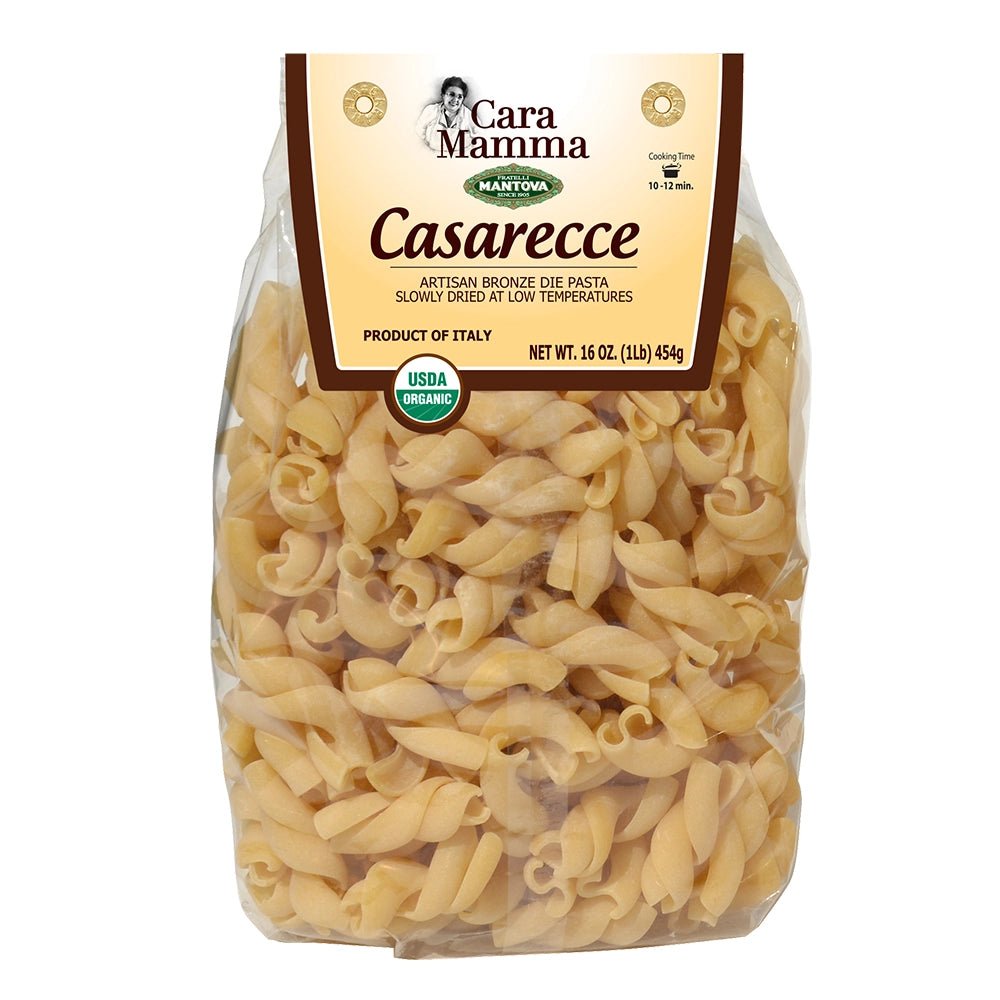 Mantova Cara Mamma Organic Artisan Casarecce Pasta, 1 lb