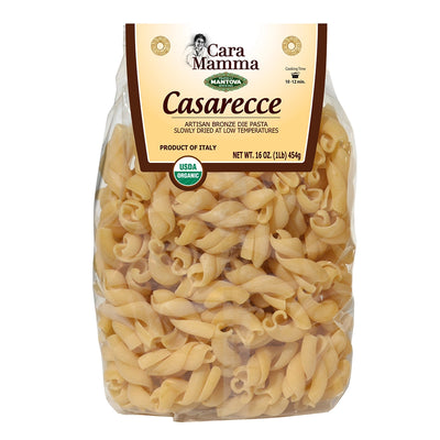 Mantova Cara Mamma Organic Artisan Casarecce Pasta, 1 lb