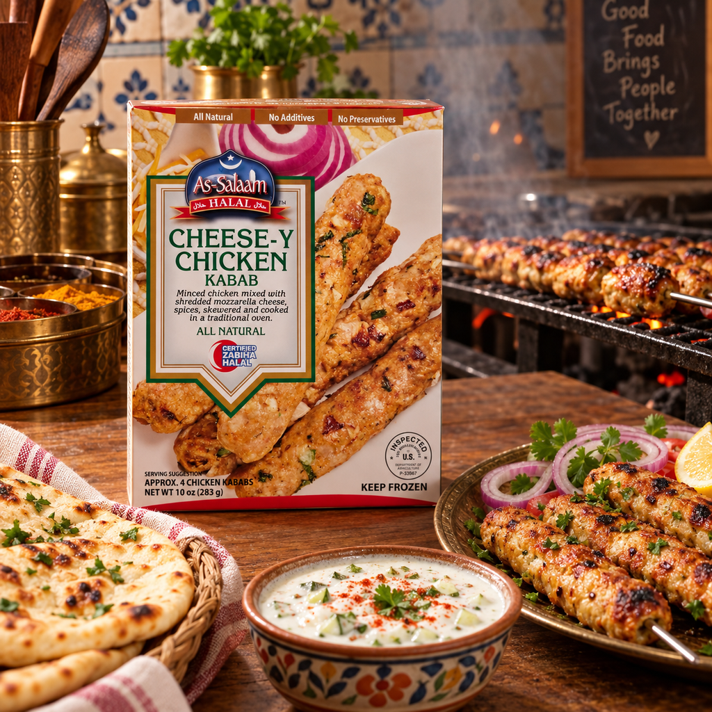 Cheese-y Chicken Kabab — 10 oz  (Fully cooked)