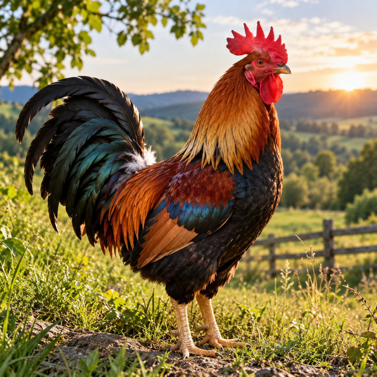 Whole Rooster W/Skin - Farm Fresh