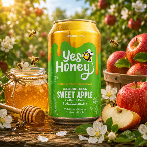 Yes Honey Apple Soda Caffeine Free | No Corn Syrup | Natural