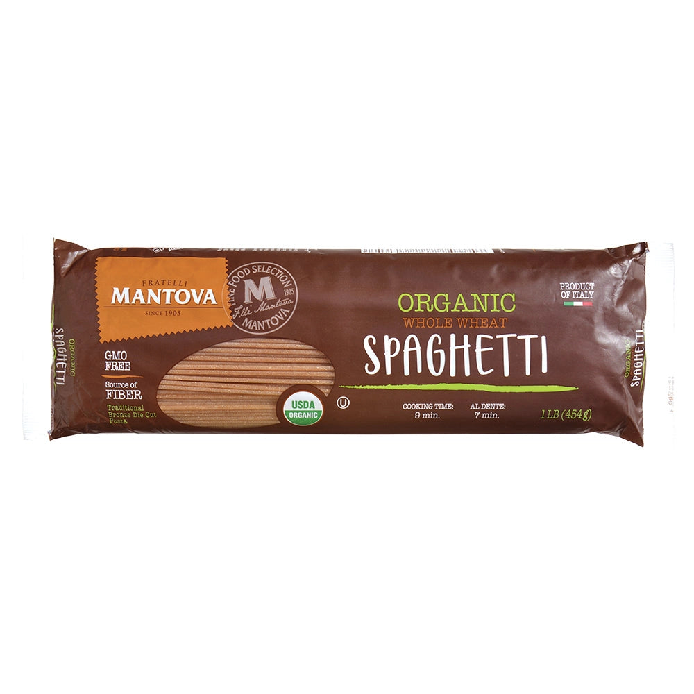 Mantova Organic Whole Wheat Spaghetti Pasta, 1 lb