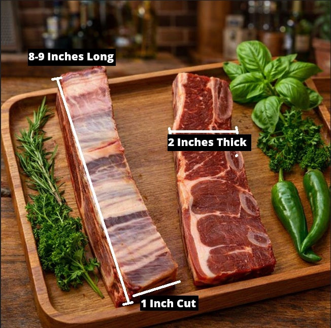 Beef Chuck Short Ribs - BBQ or Grill Cut (2in Thick)